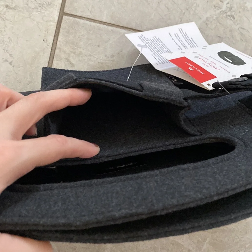 Maclaren NWT Grey Felt Mini Utility Tote